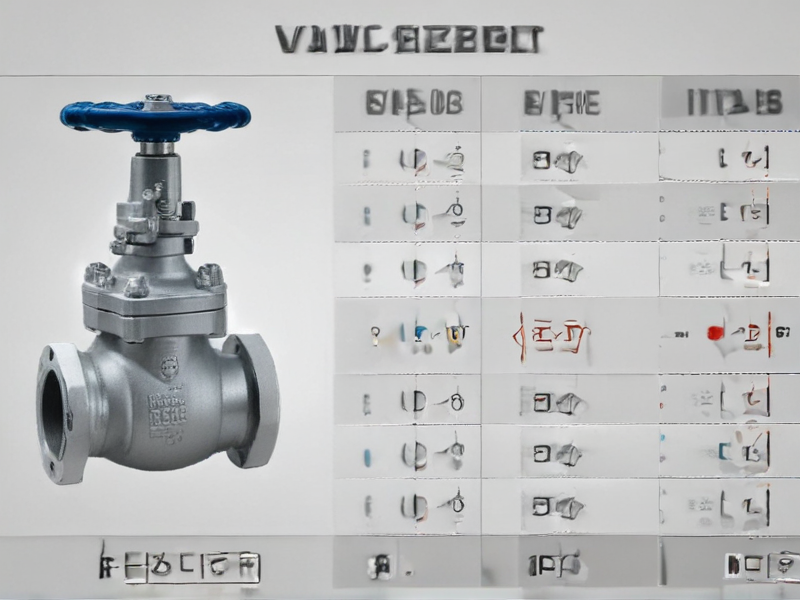 valve size chart