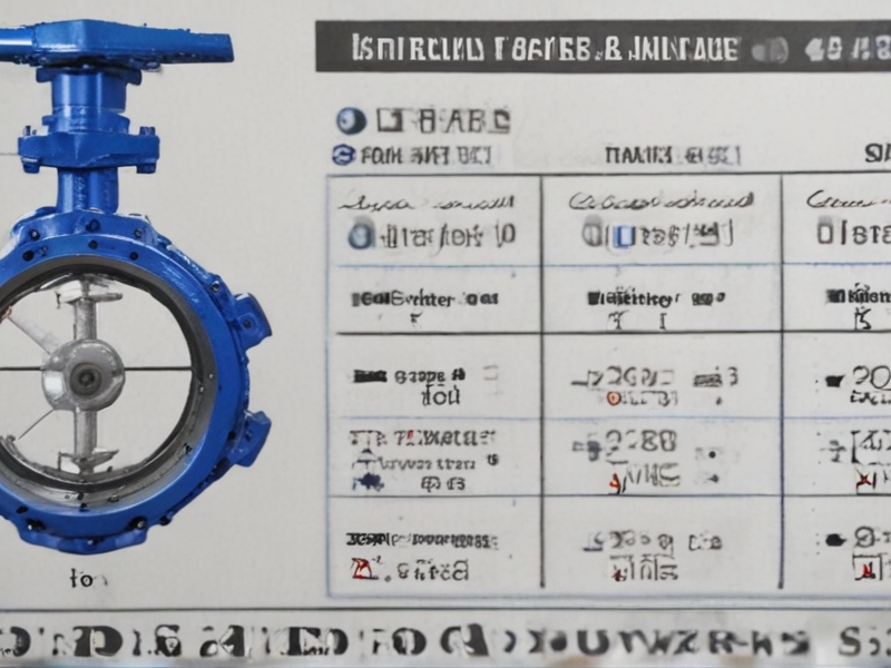 butterfly valve size chart